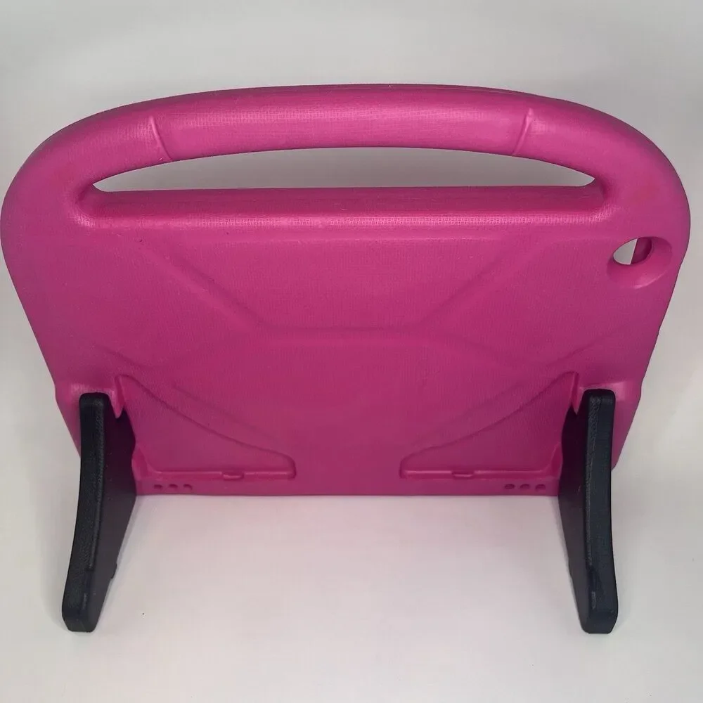 Kids Tablet Case 10 Inch EVA Foam Shockproof Pink with Handle Kickstand